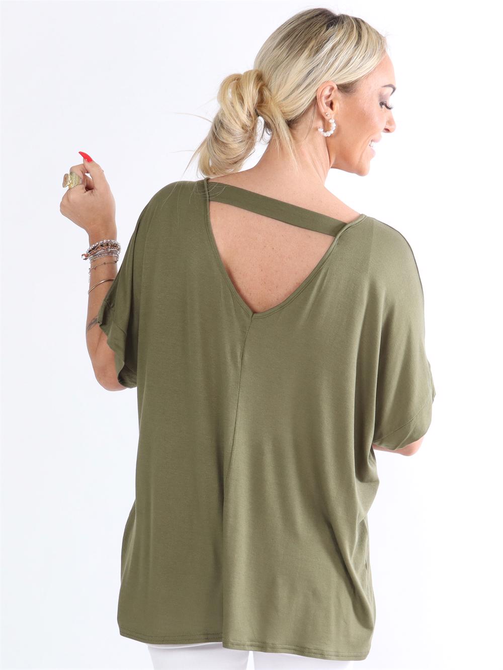 Ella Shirt - Bluse med hul i ryggen